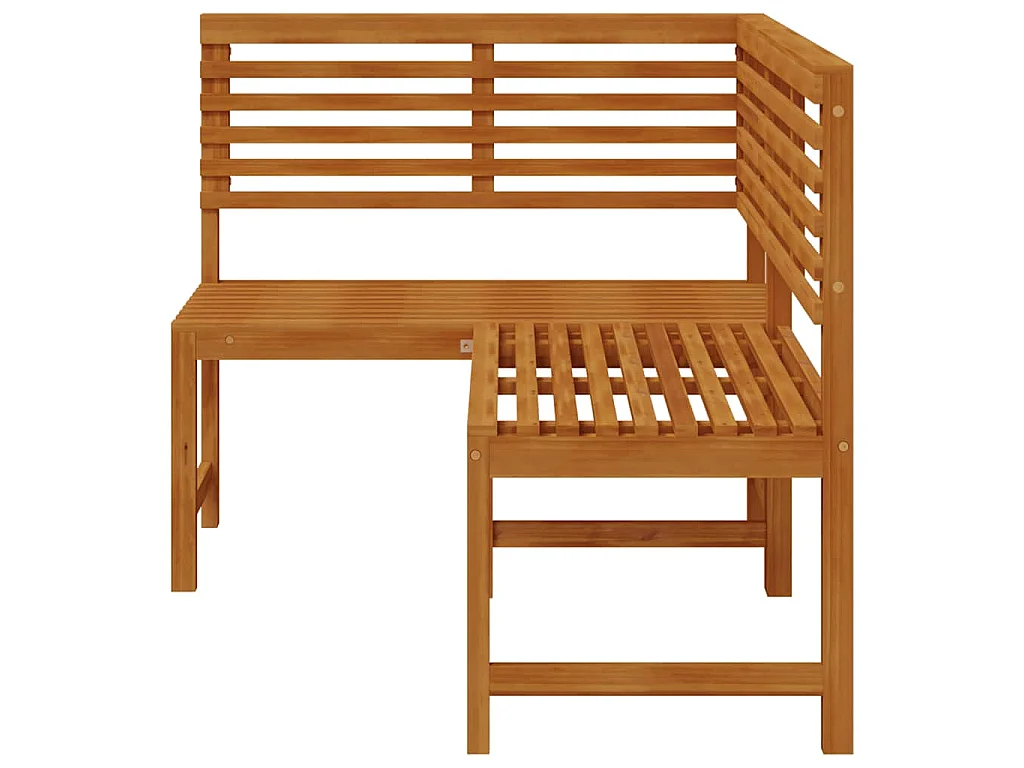 Banc d'angle de jardin 140 cm Bois solide d'acacia