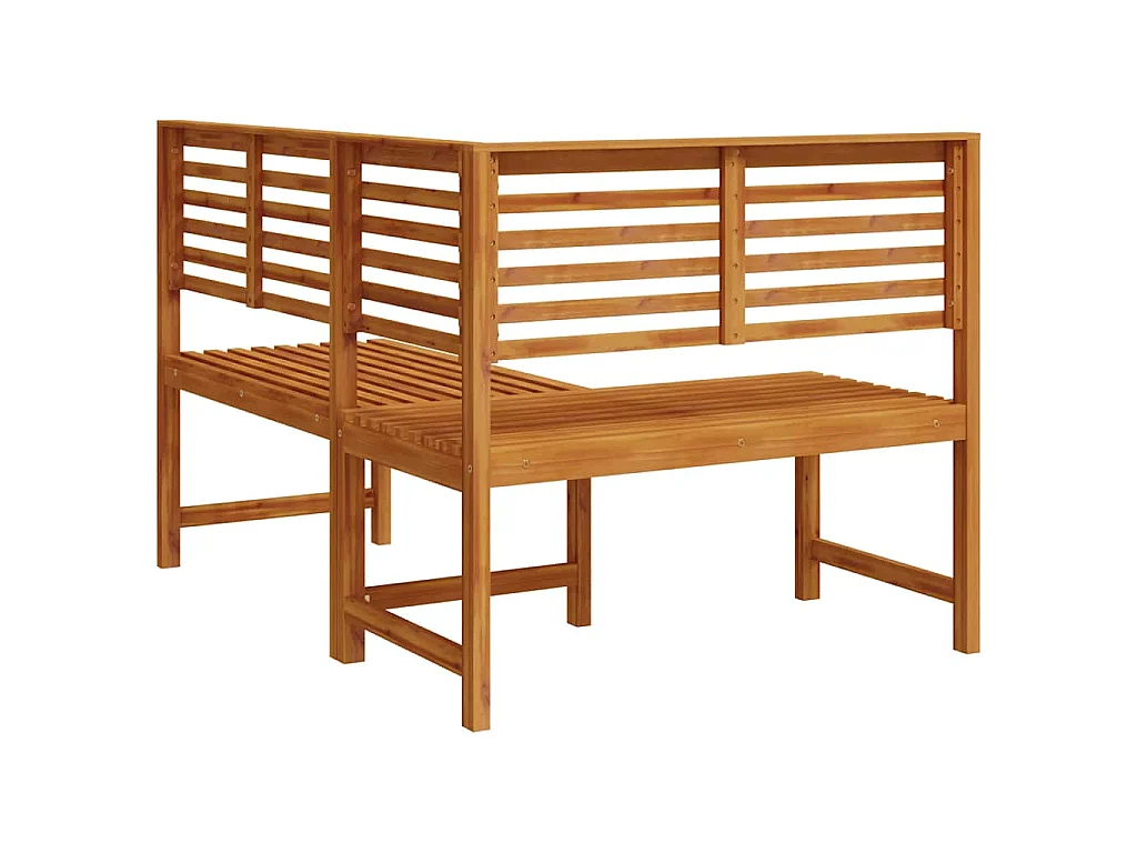 Banc d'angle de jardin 140 cm Bois solide d'acacia