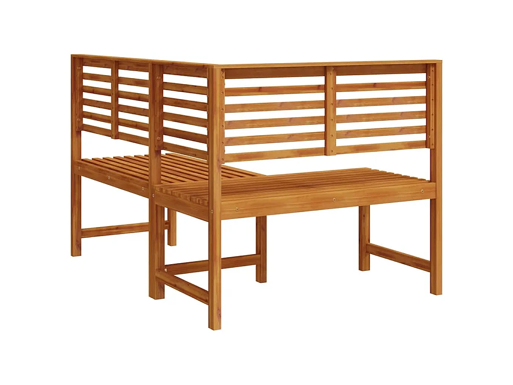 Banc d'angle de jardin 140 cm Bois solide d'acacia