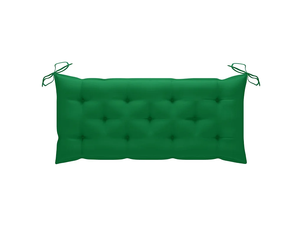 Banc de jardin pliable avec coussin 118 cm Bambou