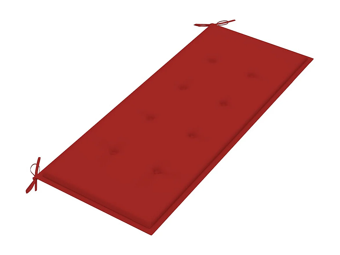 Panca da Giardino Pieghevole con Cuscino 118 cm in Bambù