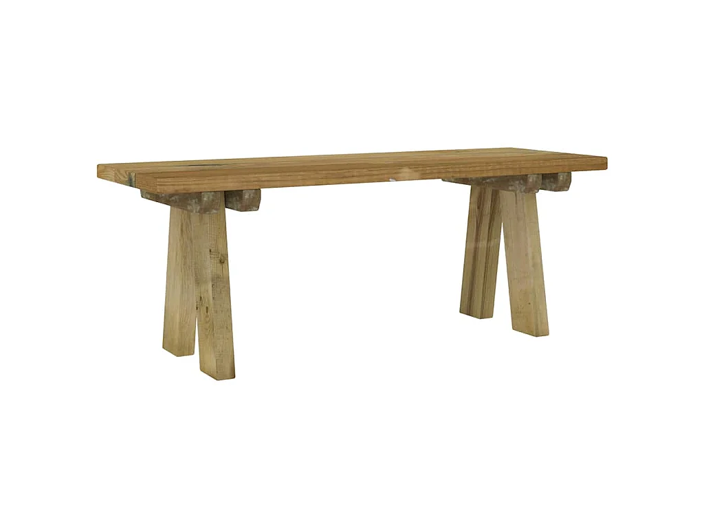 Banc de jardin 110 cm bois de pin massif imprégné