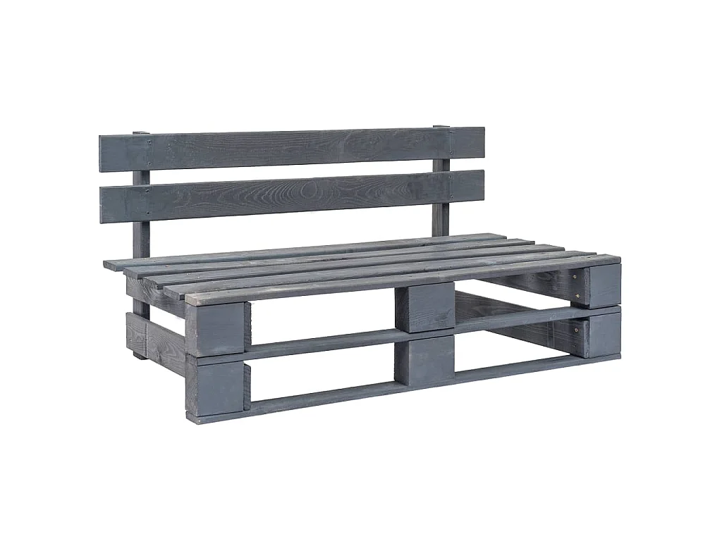 Tuinbank pallet hout grijs