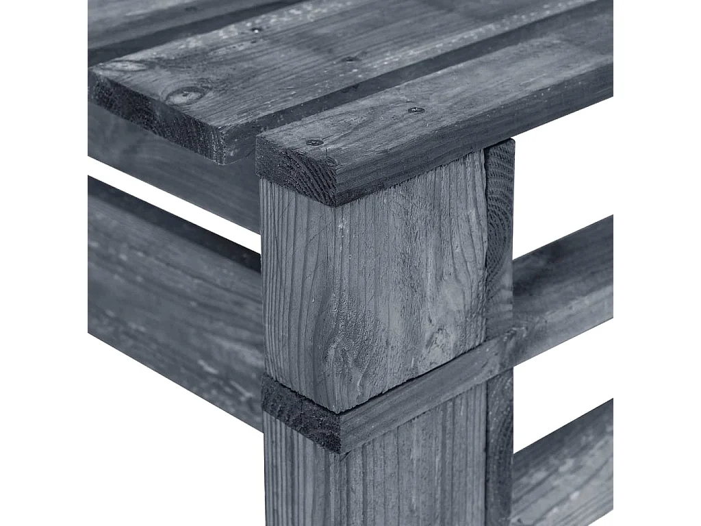 Tuinbank pallet hout grijs