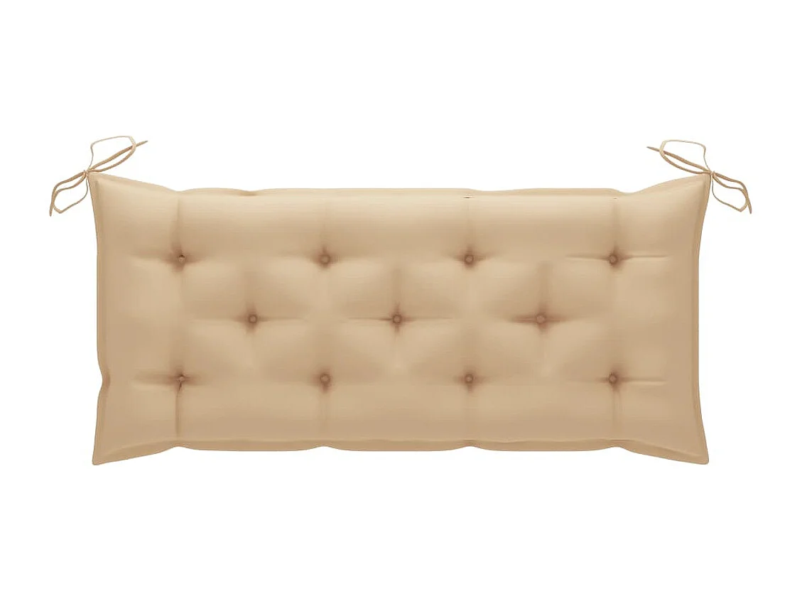 Banc de jardin avec coussin 120 cm Bambou