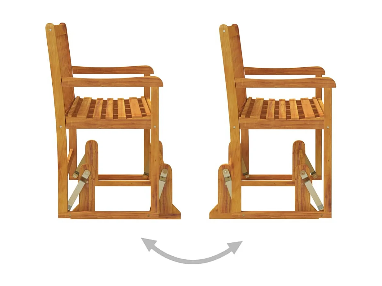 Banco baloiço de jardim 110 cm de madeira de acácia maciça