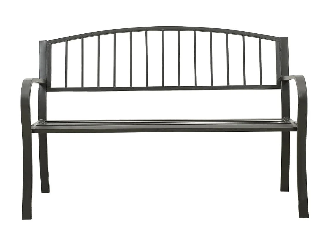Banco de jardim 120 cm aço cinzento