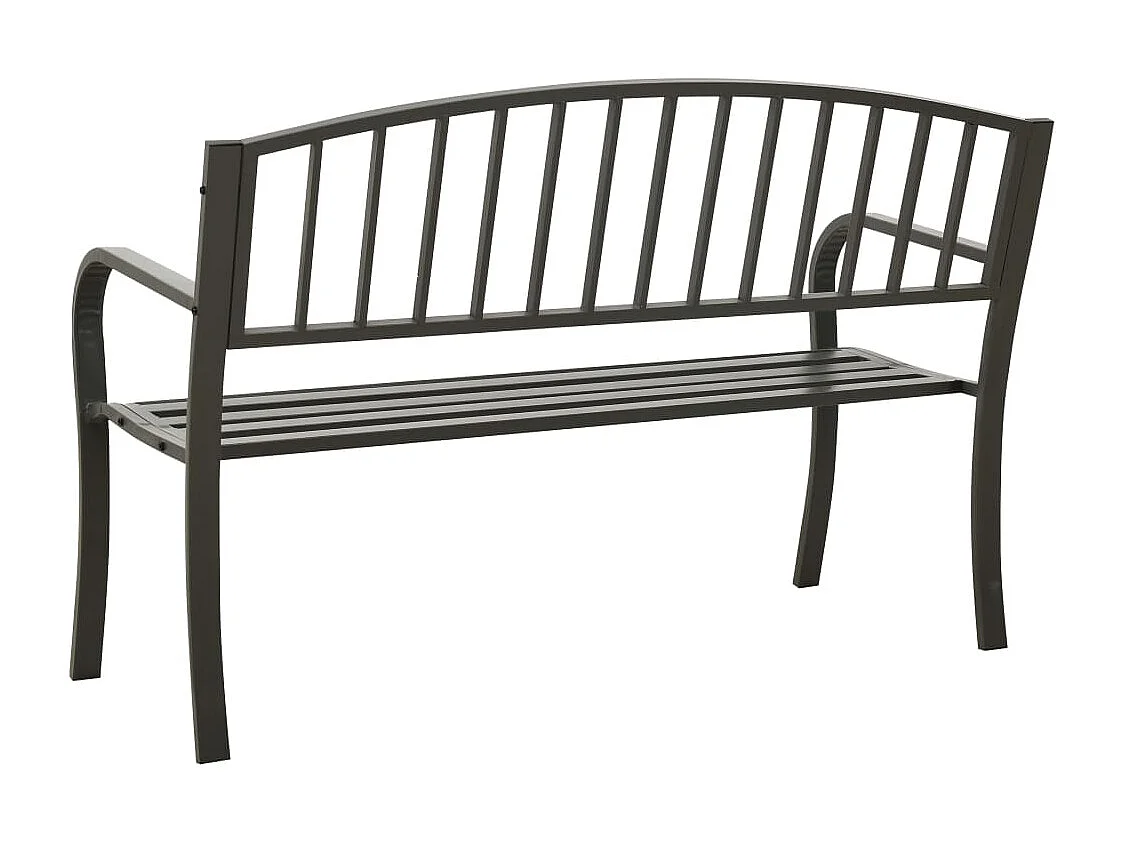 Banco de jardim 120 cm aço cinzento