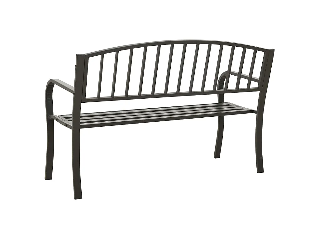 Banc de jardin Gris 120 cm Acier