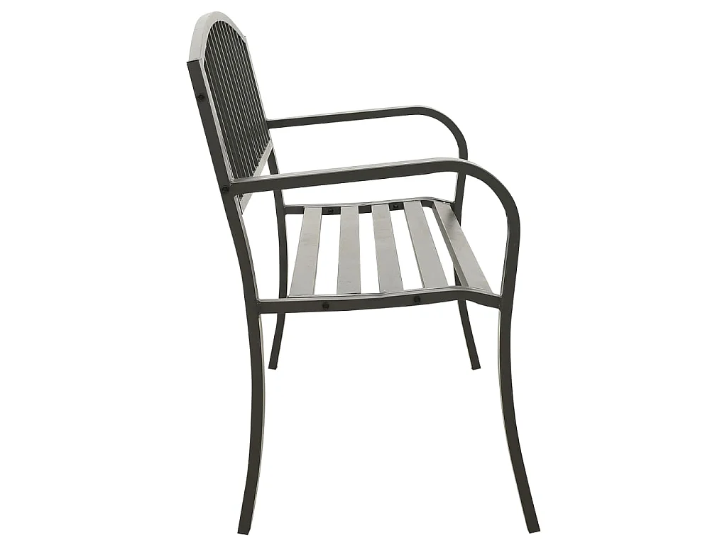 Banco de jardim 120 cm aço cinzento