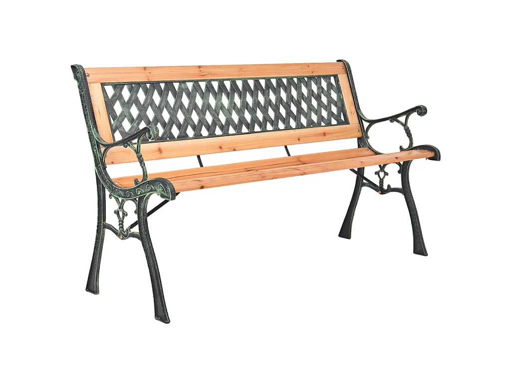 Tuinbank 116 cm gietijzer en massief vurenhout