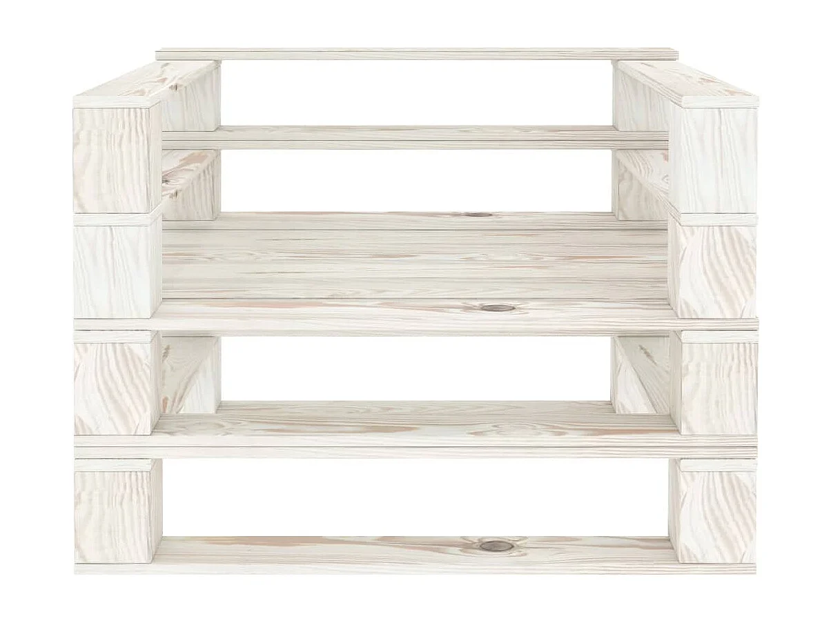 Tuinfauteuil pallet hout wit