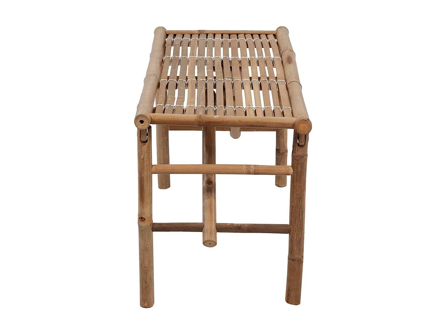 Banc de jardin pliable avec coussin 118 cm Bambou