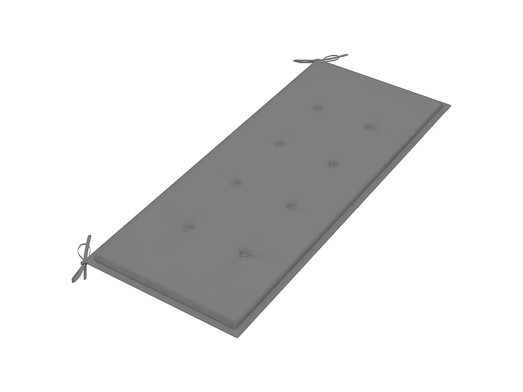 Banc de jardin pliable avec coussin 118 cm Bambou