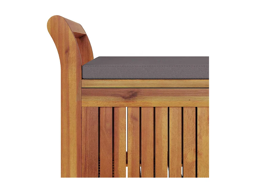 Banc de rangement de jardin avec coussin 91 cm Bois d'acacia