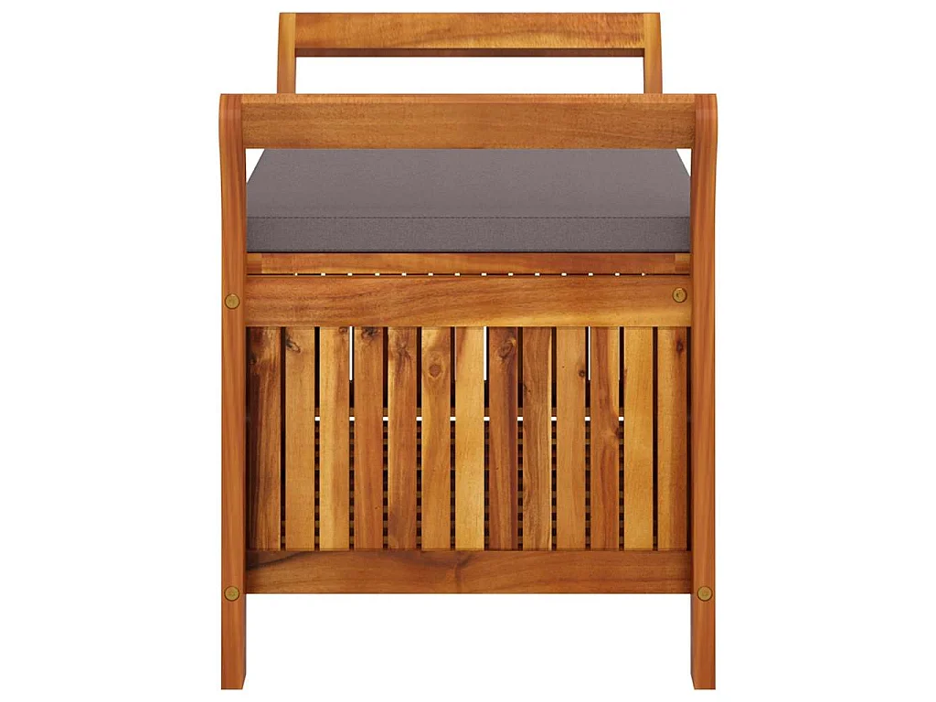 Banc de rangement de jardin avec coussin 91 cm Bois d'acacia