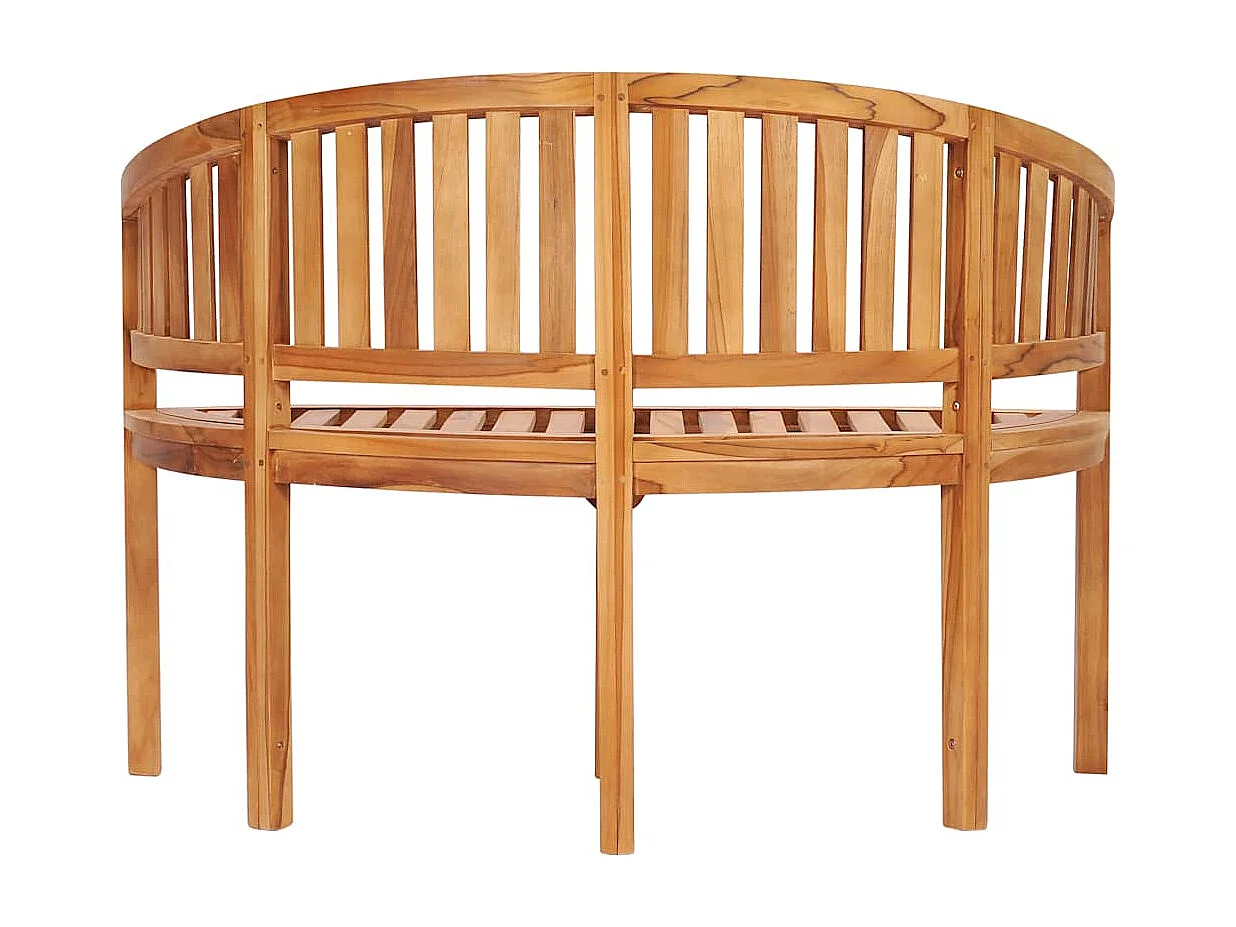 Banc de jardin en forme de banane 120 cm Teck solide