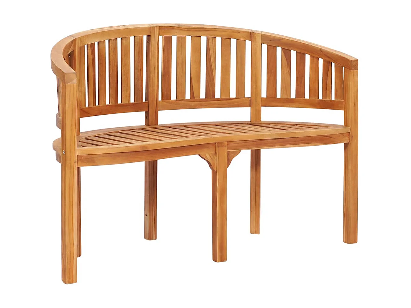 Banc de jardin en forme de banane 120 cm Teck solide