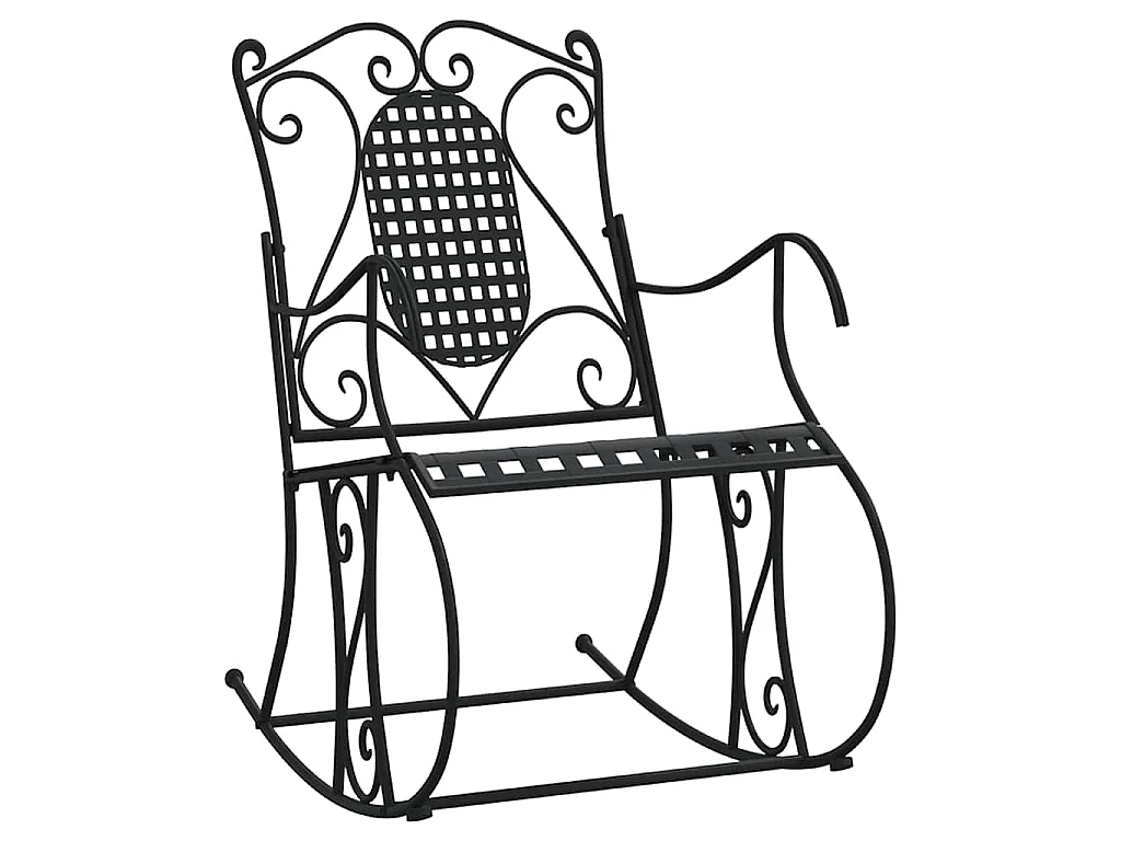 Schommelbank 84 cm staal zwart