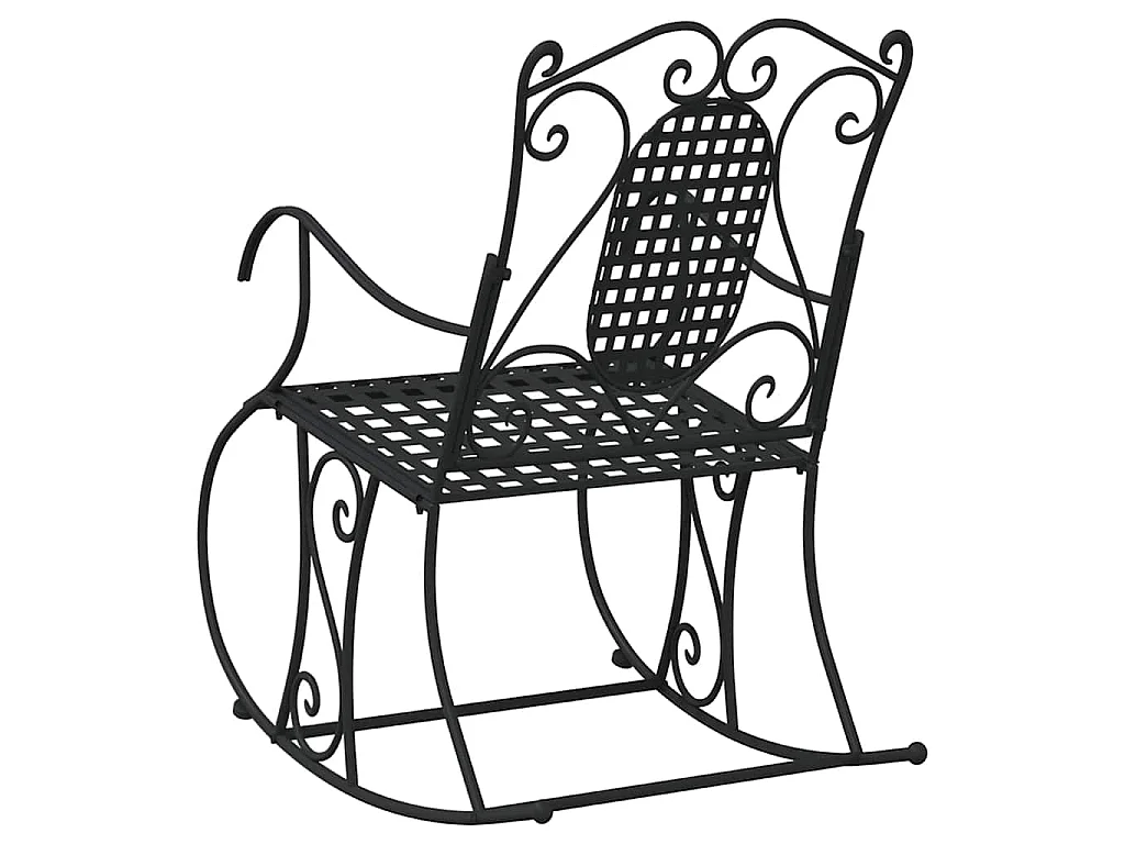 Banc à bascule 84 cm noir acier
