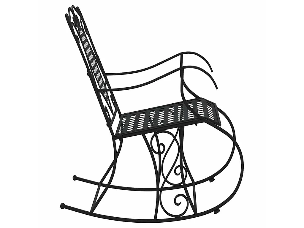 Banc à bascule 84 cm noir acier