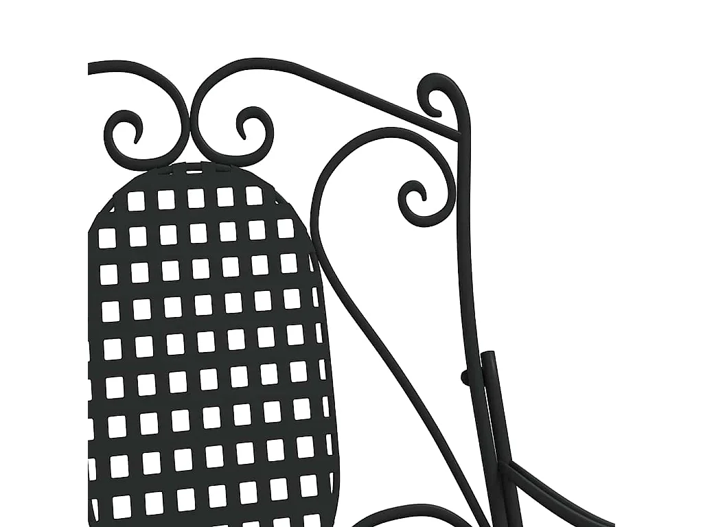 Banc à bascule 84 cm noir acier
