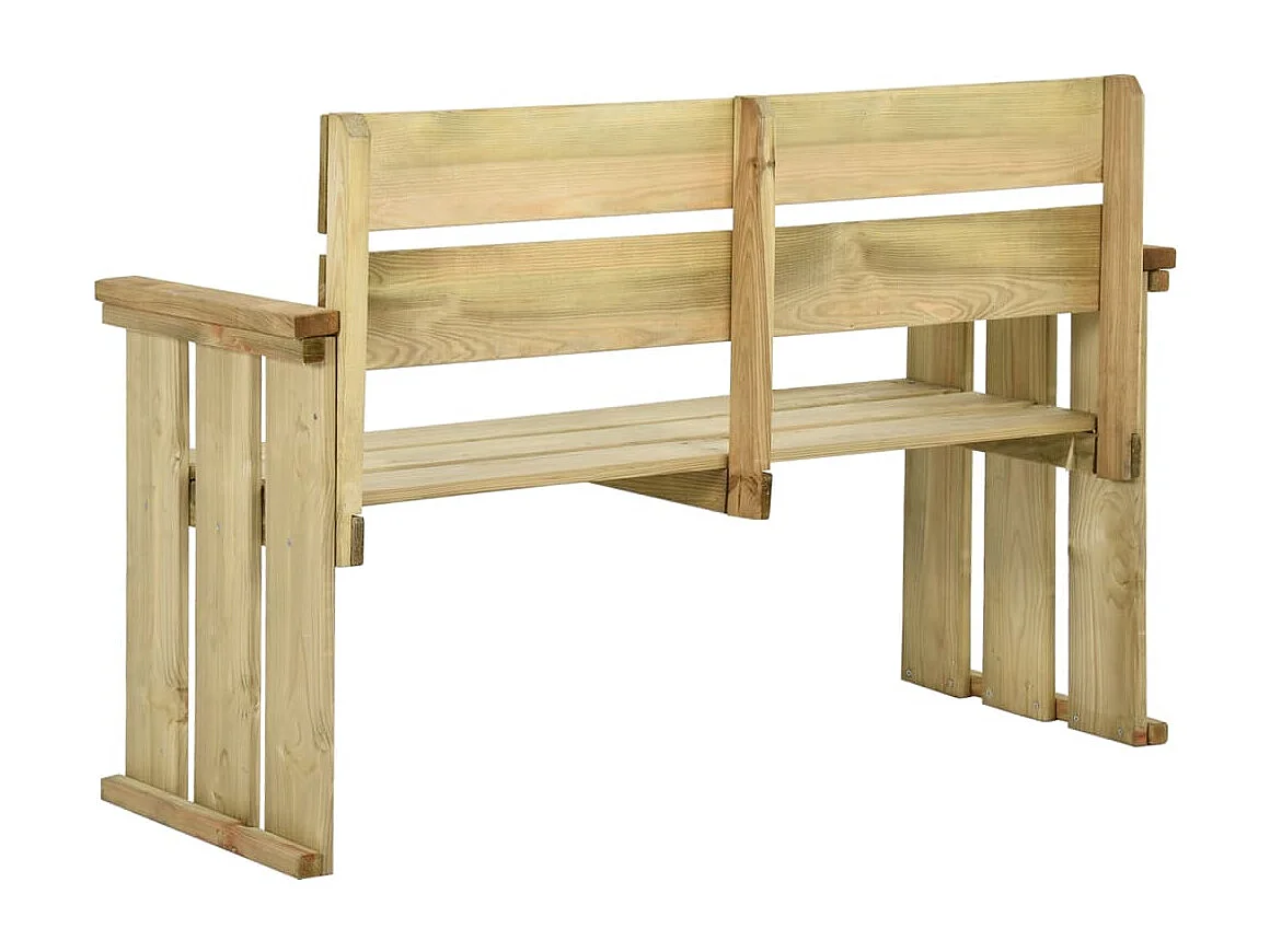 Banc de jardin 121 cm bois de pin imprégné