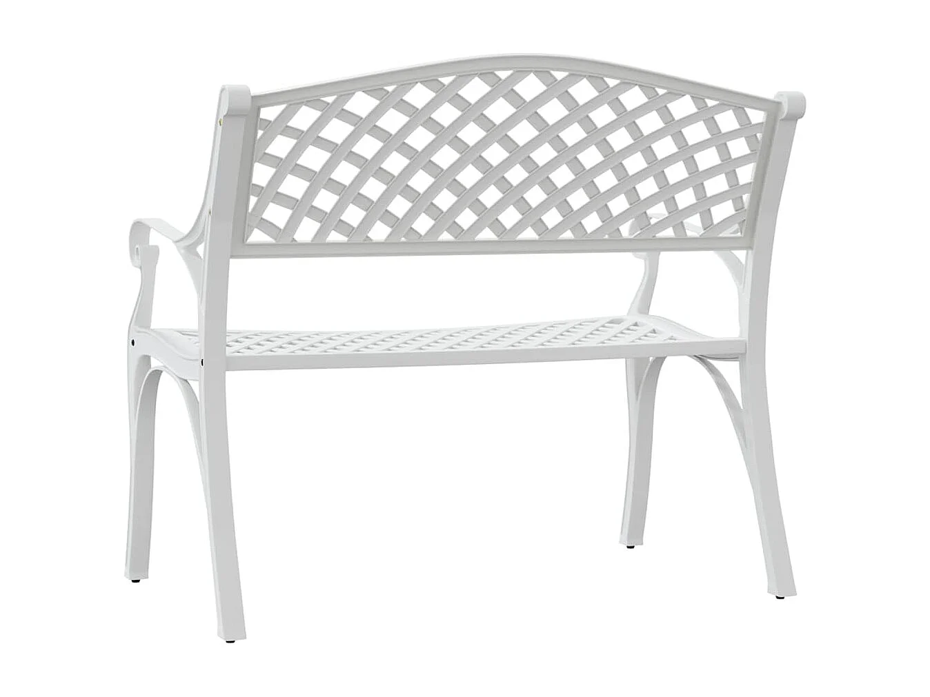 Banc de jardin 102 cm aluminium coulé blanc