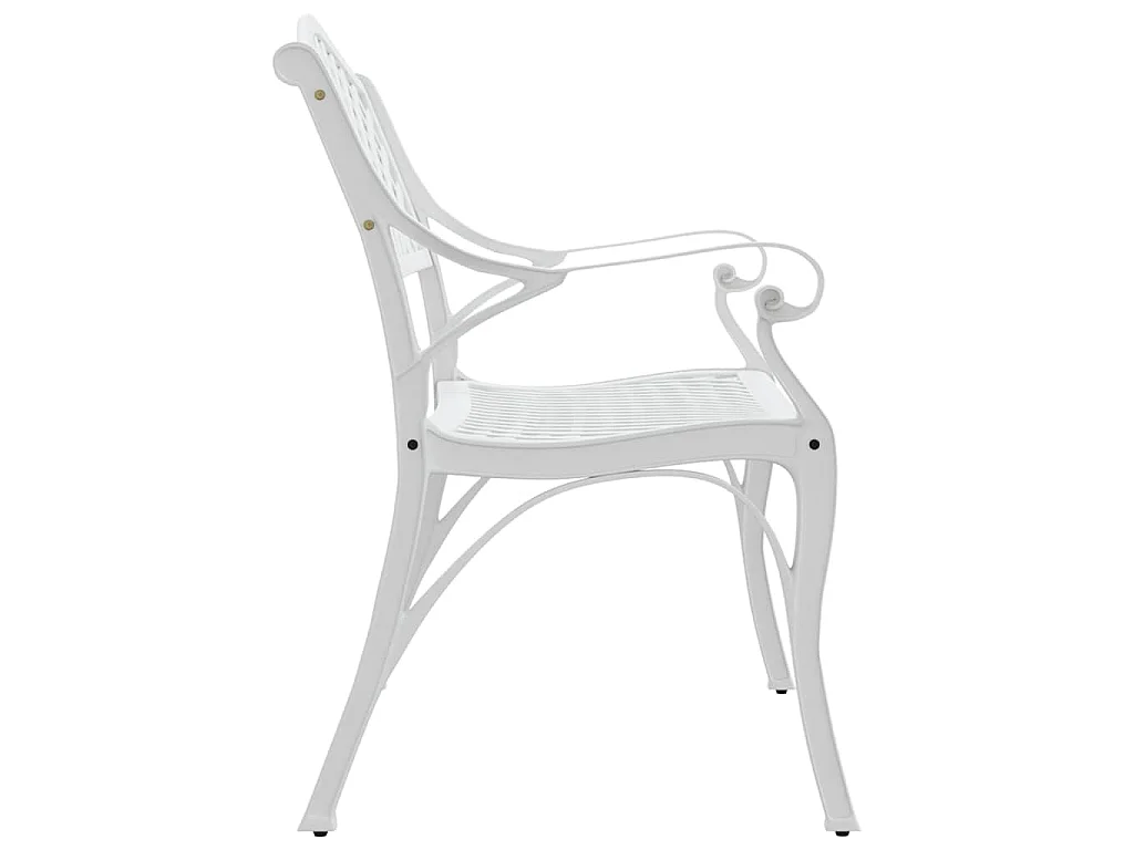 Banco de jardim 102 cm alumínio fundido branco