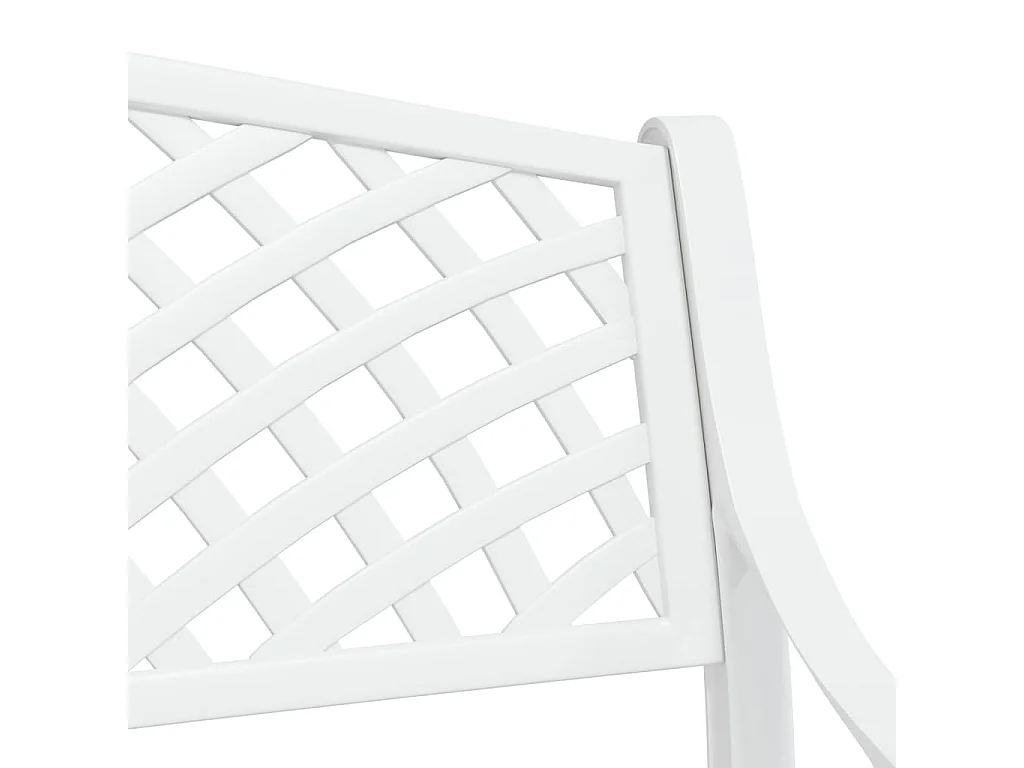 Banco de jardim 102 cm alumínio fundido branco