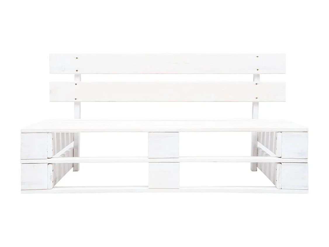 Tuinbank pallet hout wit