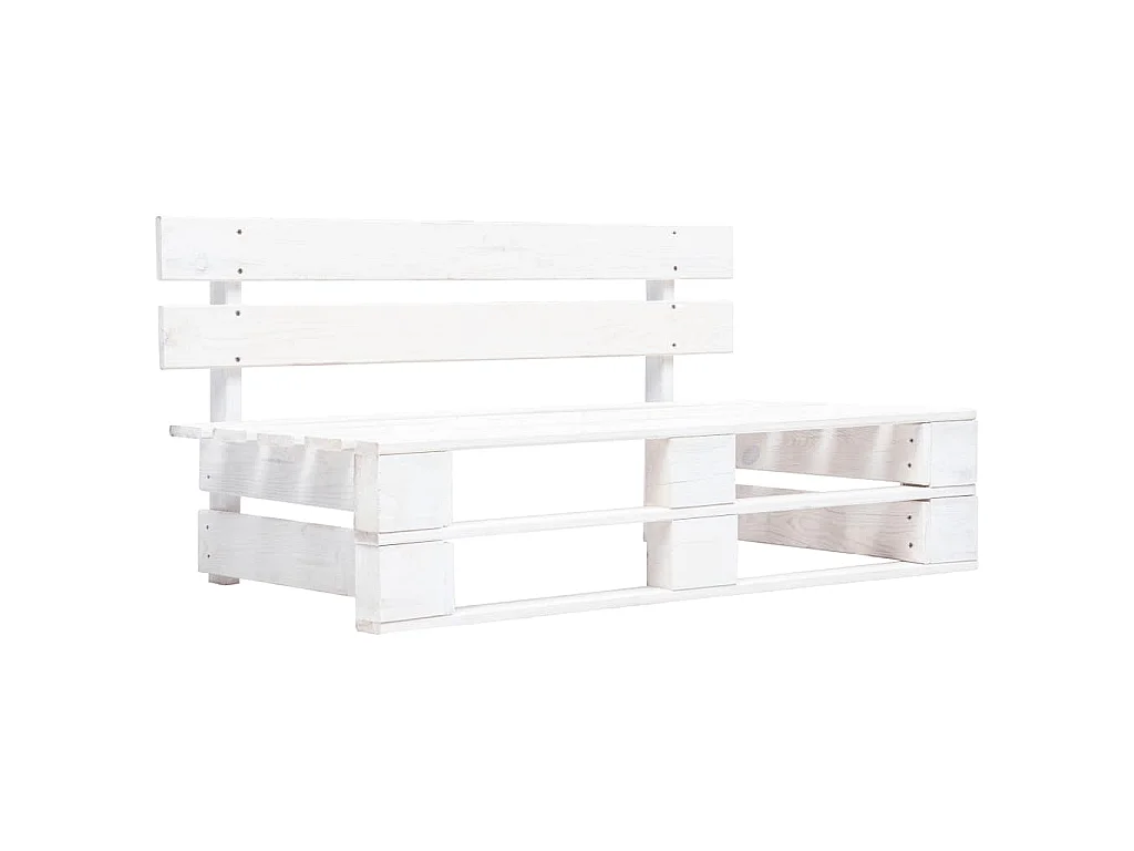 Tuinbank pallet hout wit