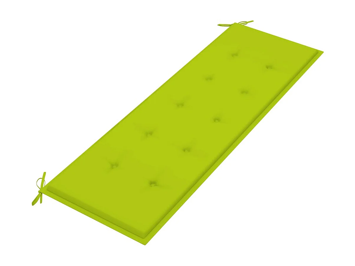 Banc de jardin empilable et coussin 159 cm Bois de teck massif