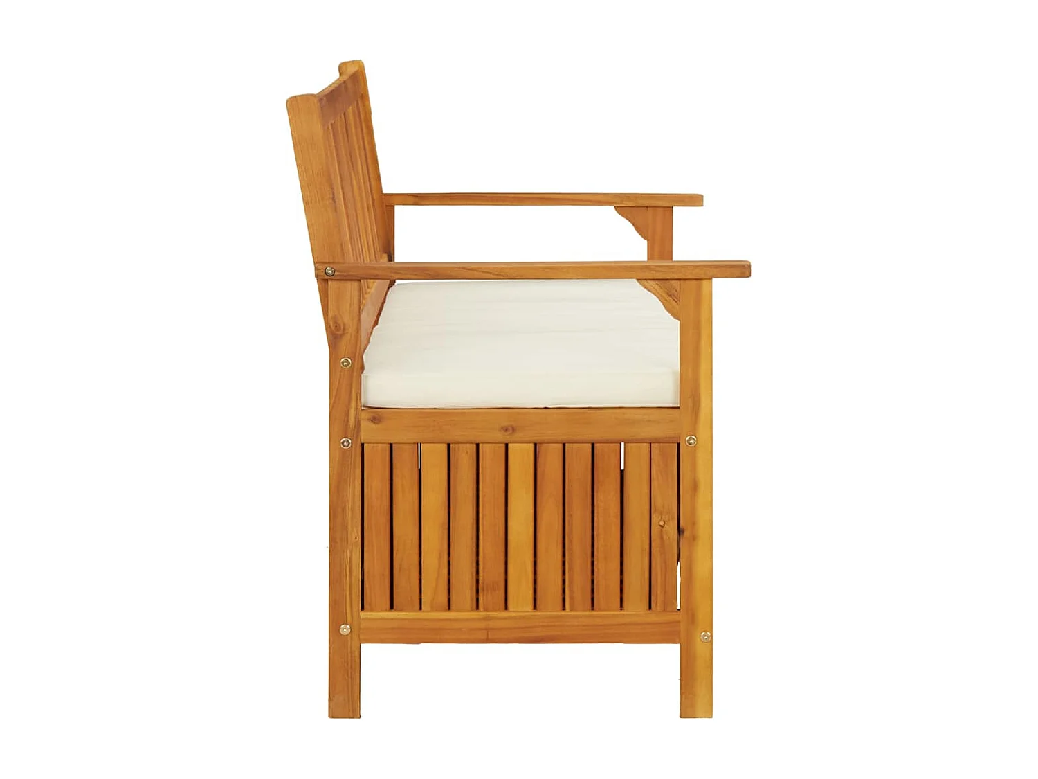 Banco de almacenaje de jardín madera maciza acacia 120x63x84 cm