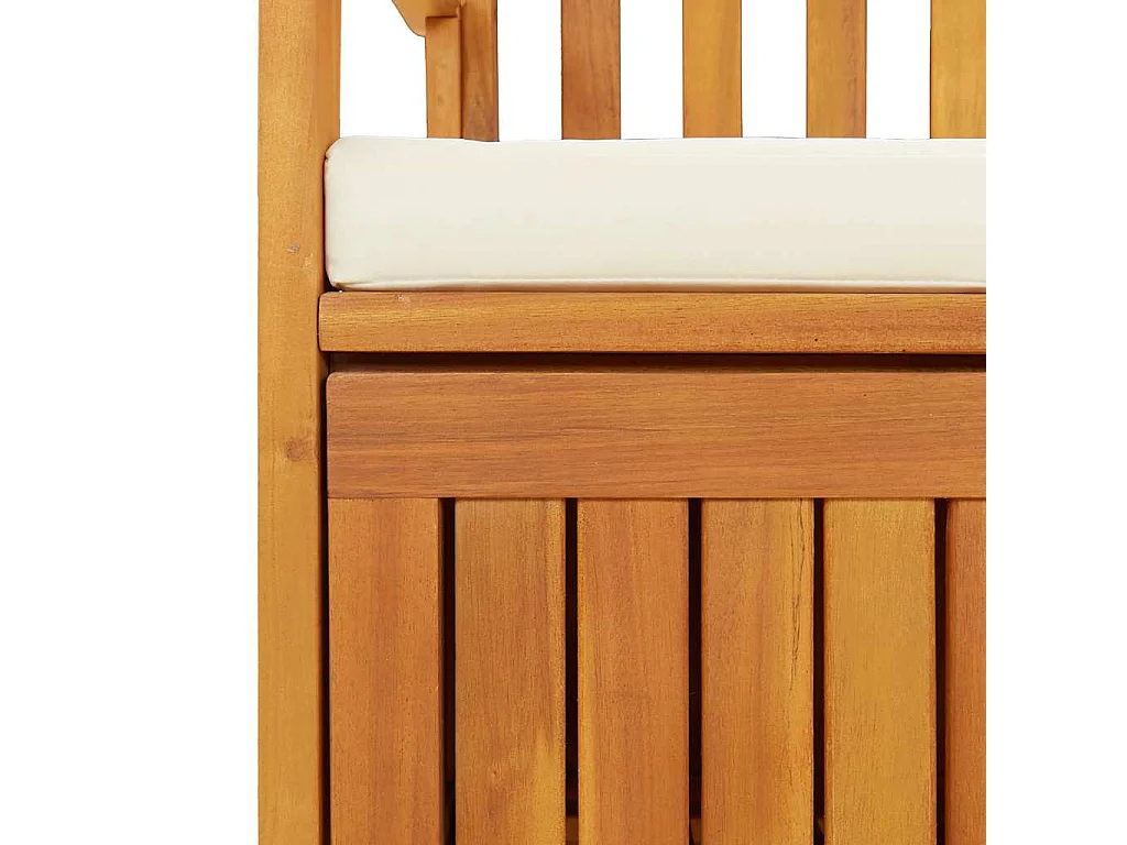 Banco de almacenaje de jardín madera maciza acacia 120x63x84 cm