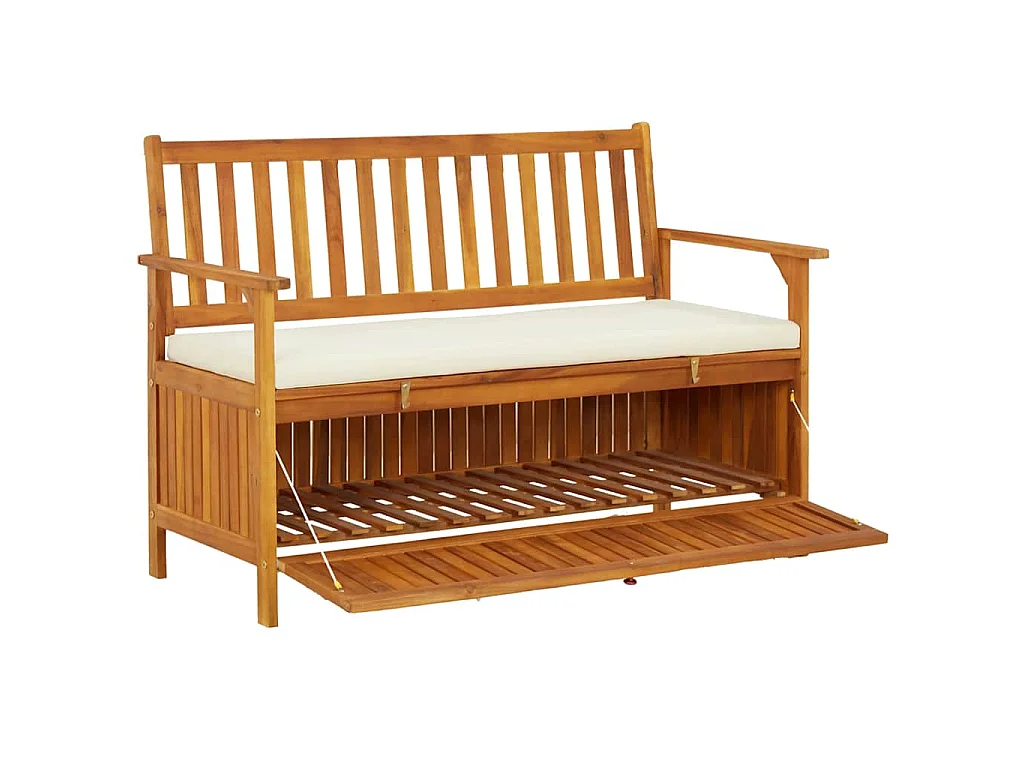 Tuinopslagbank 120x63x84 cm massief acaciahout