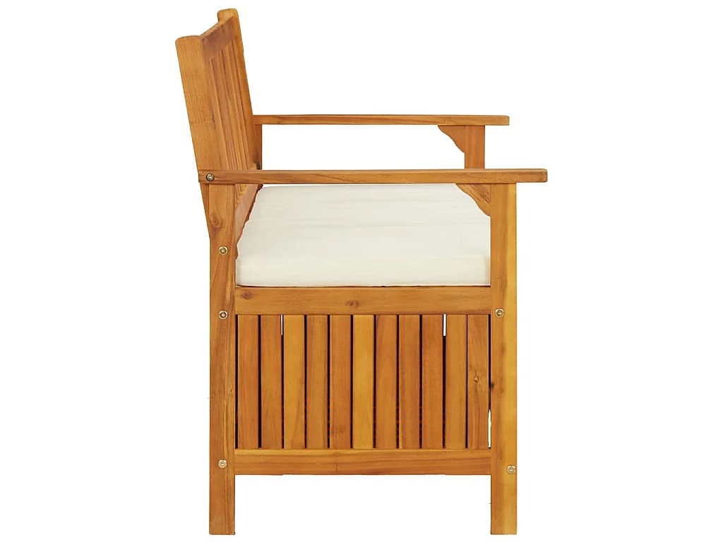 Tuinopslagbank 120x63x84 cm massief acaciahout