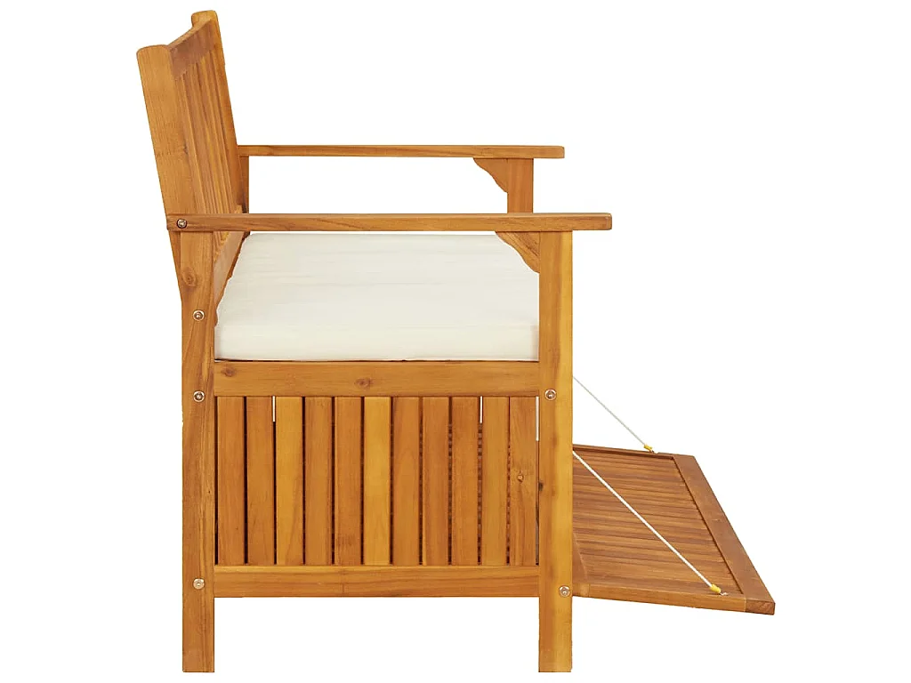 Tuinopslagbank 120x63x84 cm massief acaciahout