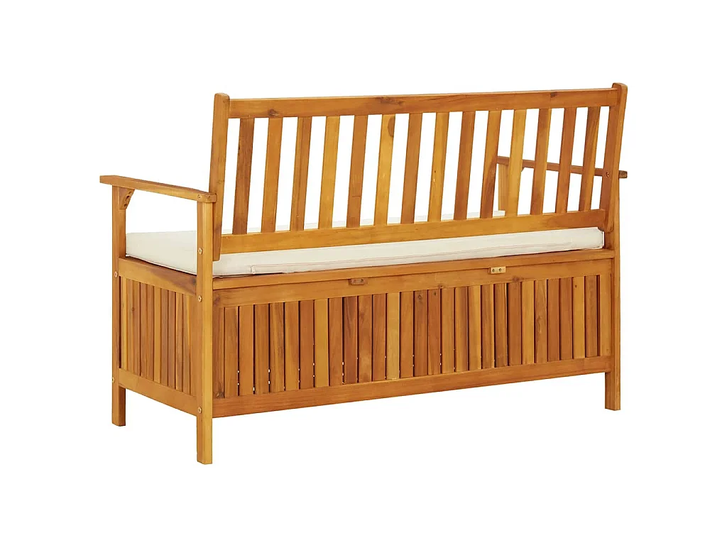 Tuinopslagbank 120x63x84 cm massief acaciahout