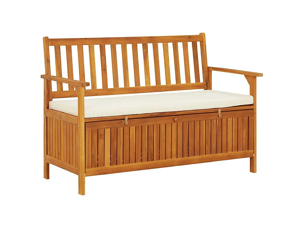 Tuinopslagbank 120x63x84 cm massief acaciahout