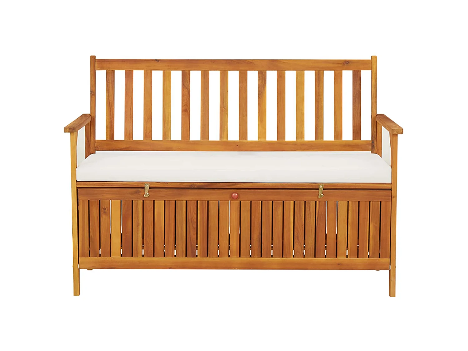Banc de rangement de jardin Bois d'acacia solide 120x63x84 cm