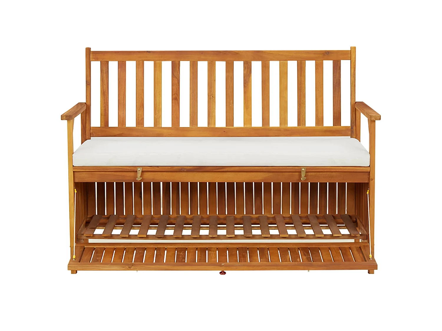 Banc de rangement de jardin Bois d'acacia solide 120x63x84 cm