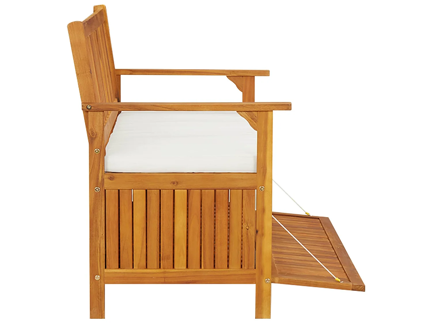 Banc de rangement de jardin Bois d'acacia solide 120x63x84 cm