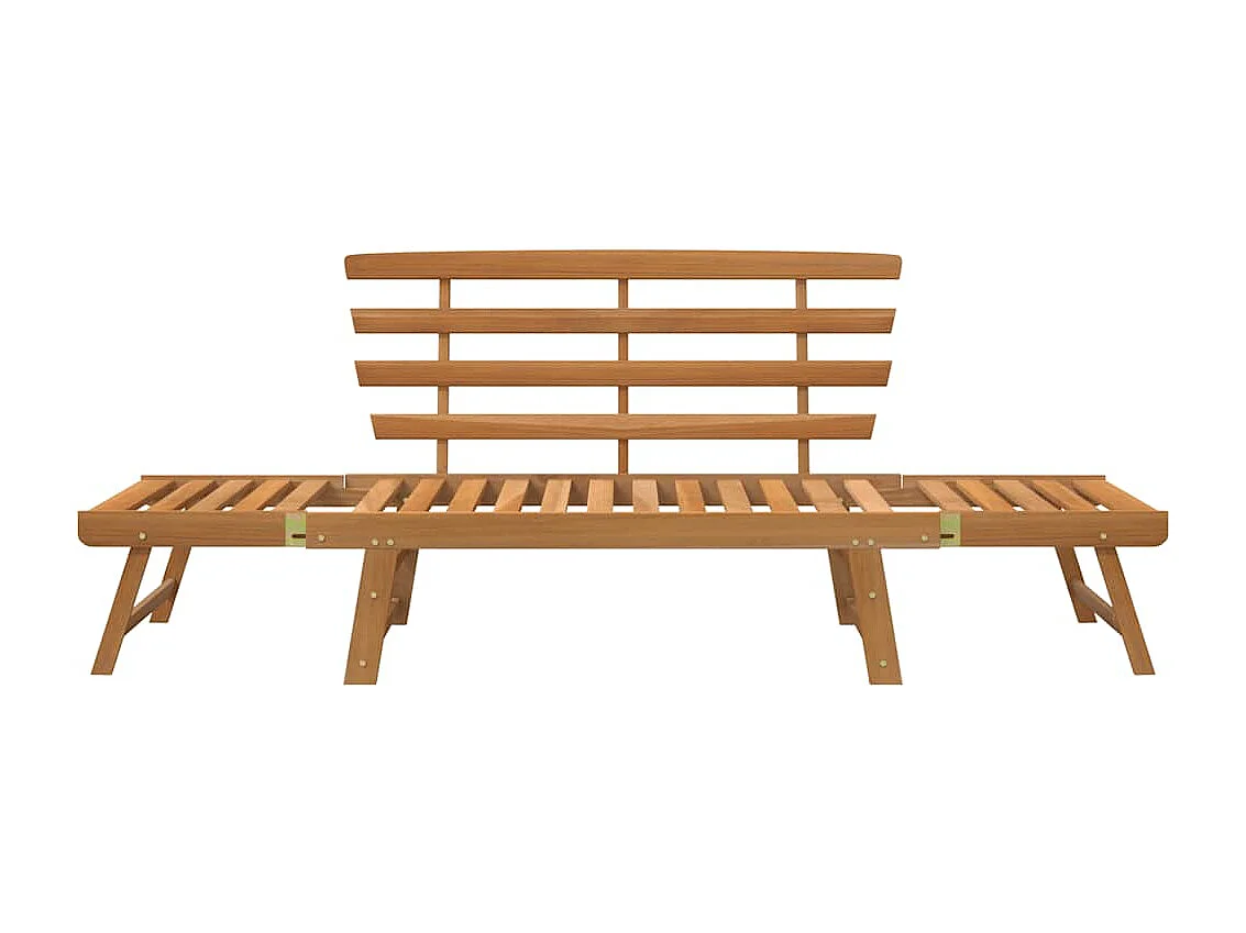 Gartenbank 2-in-1 190 cm Massivholz Akazie