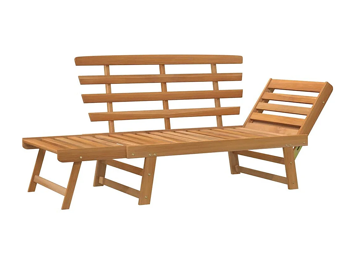 Gartenbank 2-in-1 190 cm Massivholz Akazie