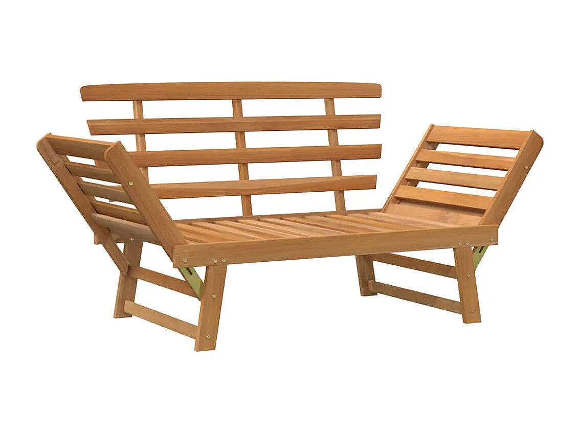 Banc de jardin 2-en-1 190 cm Bois solide d'acacia