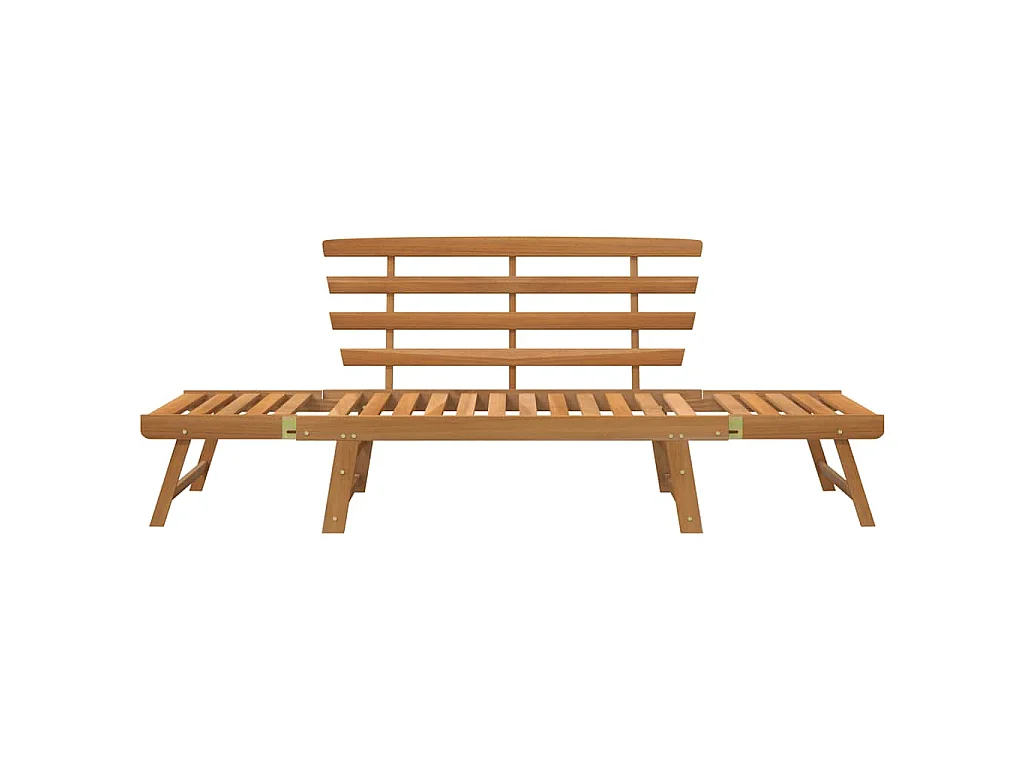 Panca da Giardino 2-in-1 190 cm in Legno Massello di Acacia