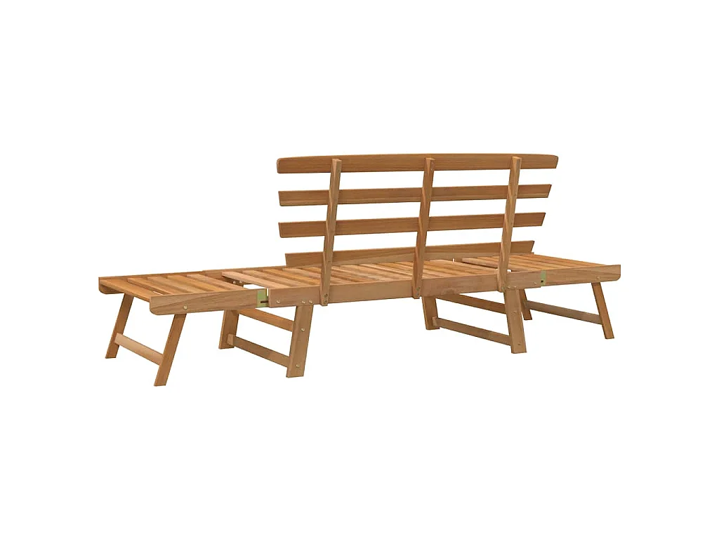 Panca da Giardino 2-in-1 190 cm in Legno Massello di Acacia