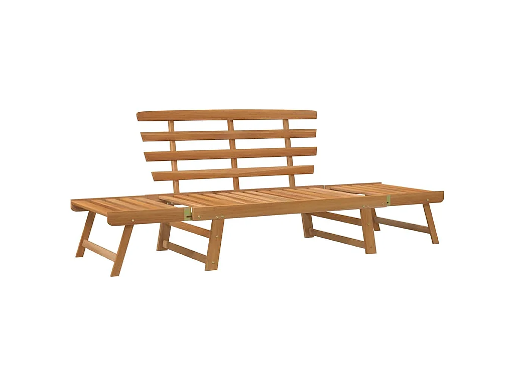 Banc de jardin 2-en-1 190 cm Bois solide d'acacia