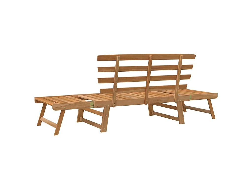 Panca da Giardino 2-in-1 190 cm in Legno Massello di Acacia